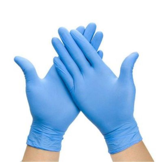 Blue Nitrile Disposable Gloves Pack of 100 Powder Free Food Safe , Medical , Dental , Surgical , Catering , Restaurant , Car Wash , Garages , Commercial Household S-XL ,