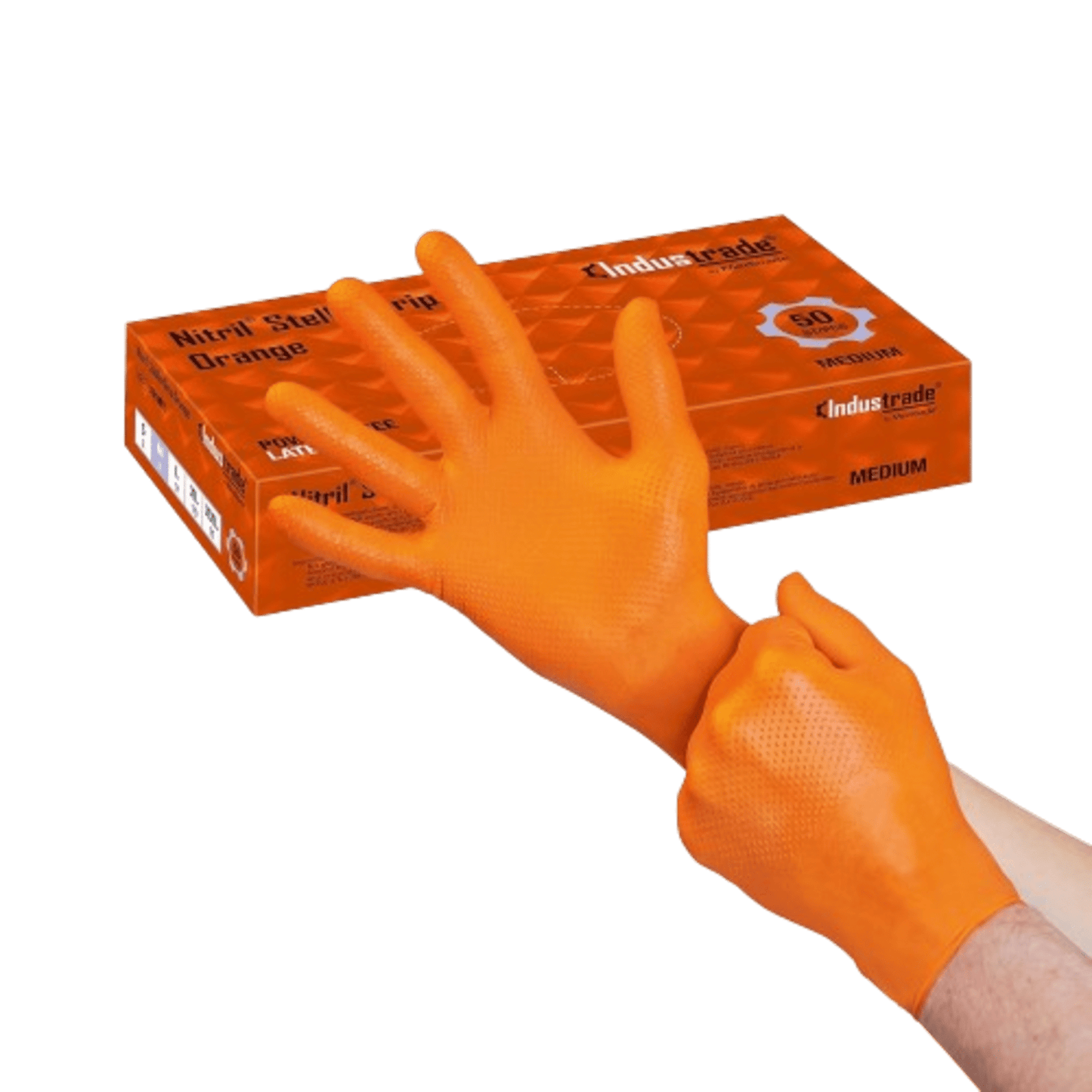 Orange Dimond Grip Super Strong Thick Heavy Gloves 8.5g