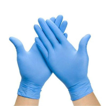 Blue Nitrile Disposable Gloves Pack of 100 Powder Free Food Safe , Medical , Dental , Surgical , Catering , Restaurant , Car Wash , Garages , Commercial Household S-XL , 