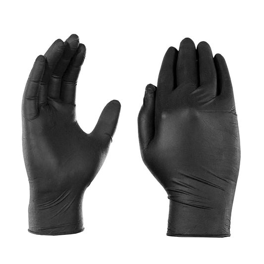 Strong Black Nitrile Disposable Gloves Powder Latex Free Pack Of 100