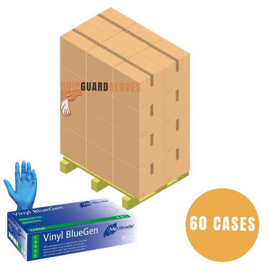 pallet deal meditrade blue vinyl gloves 60 cases