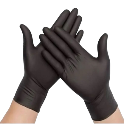 Pack Of 100 Black Nitrile Powder Free Multi Purpose Disposable Gloves, Examination Gloves, Surgical  Medical , Food , Restaurants , Catering , Salon , Barbers , Car Wash S-XL
